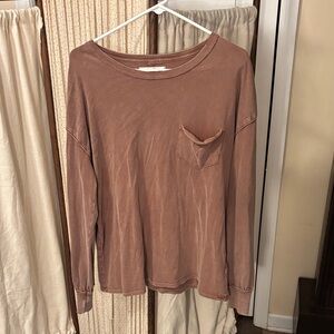 We The Free Dusty Rose Long Sleeve Top